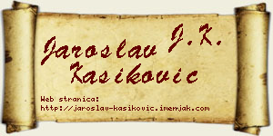 Jaroslav Kašiković vizit kartica
